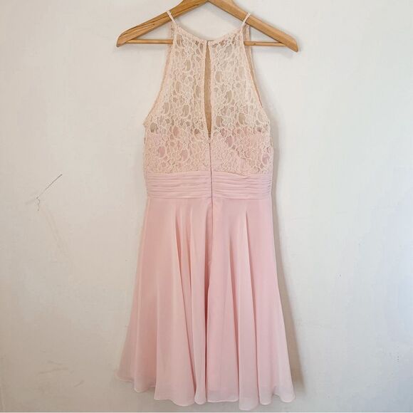 Bill Levkoff Pink Sample Bridesmaid Dress Size 10 - Picture 2 of 7